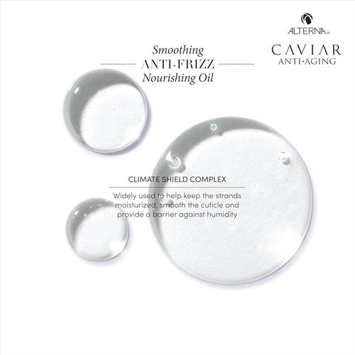 Alterna Caviar Anti-Aging Smoothing Oil - Lightweight Frizz Control Treatment, Sulfate Free | 1.7 Fl Oz
