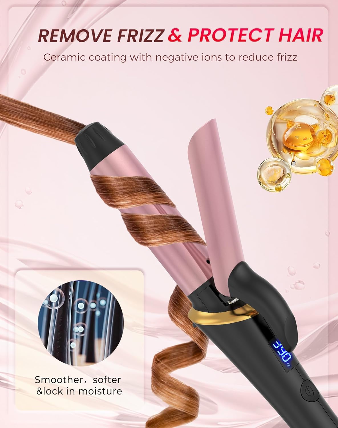 Ukliss Mini Curling Iron - Fast Heating 1-Inch Iron with Anti-Scald Tip & 5 Temp Settings | Perfect for Short Hair