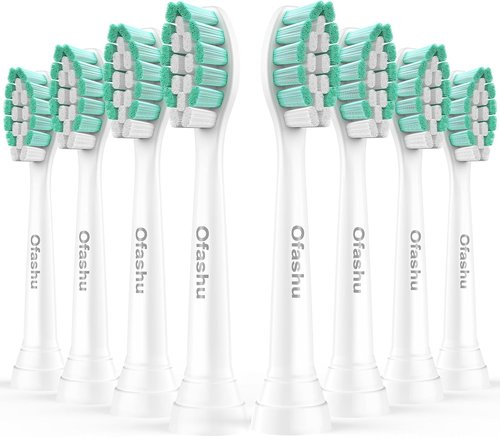 Philips Sonicare Replacement Brush Heads - Compatible with C1, C2, 4100, 5100, 6100 | 8 Pack White
