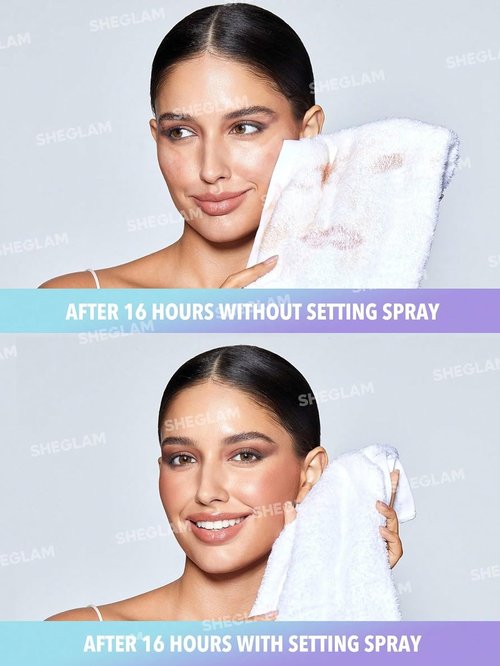 **SHEGLAM Lock'd In Setting Spray - Quick-Drying, Mattifying Makeup Locking Spray | Oil-Control, Non-Greasy - Purple**