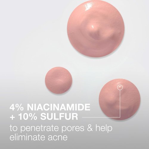 Neutrogena Acne Spot Drying Lotion - Fragrance-Free Treatment with 10% Sulfur & 4% Niacinamide, 1.0 fl. oz