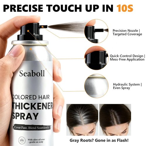 Root Touch Up Hair Color Spray - 4oz | Instant Gray Coverage, Sweat-Resistant, Medium Brown for All