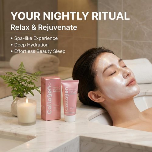 Regine Switzerland Collagen Overnight Face Mask - Hydrating & Firming Peel-Off for Radiance | 2.12 fl. oz