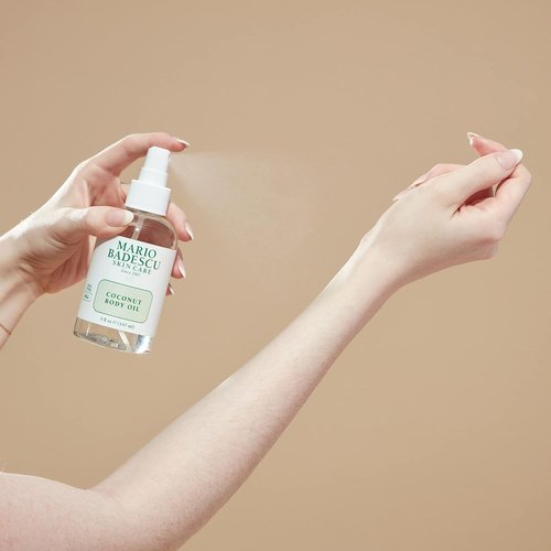 Mario Badescu Coconut Body Oil - Lightweight Hydrating Skin Care with Coconut Oil & Shea Butter | Perfect for After Shower Massage
