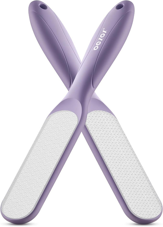 BEZOX Glass Foot File - Professional Callus Remover for Silky Smooth Heels | Washable Foot Scraper - Purple