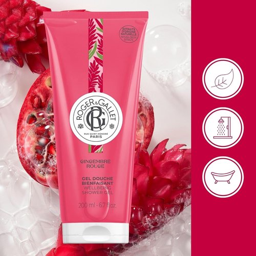 Roger & Gallet Body Wash - Gingembre Rouge Red Ginger Shower Gel for Women | 6.6 Oz
