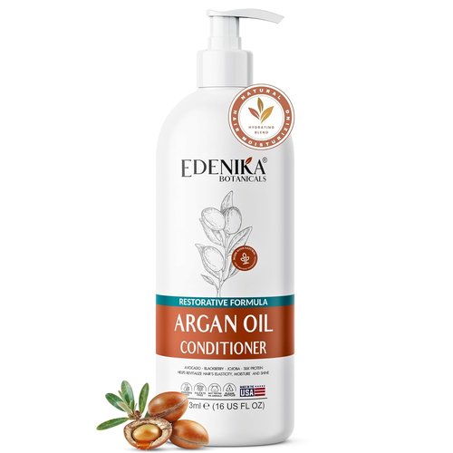 Edenika Botanicals Argan Oil Conditioner - Restorative & Smoothing Formula | 16 fl oz, Vegan, Paraben-Free, Sulfate-Free