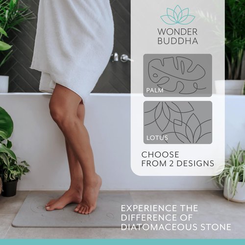 Houseify Wonder Buddah Stone Bath Mat (Lotus)