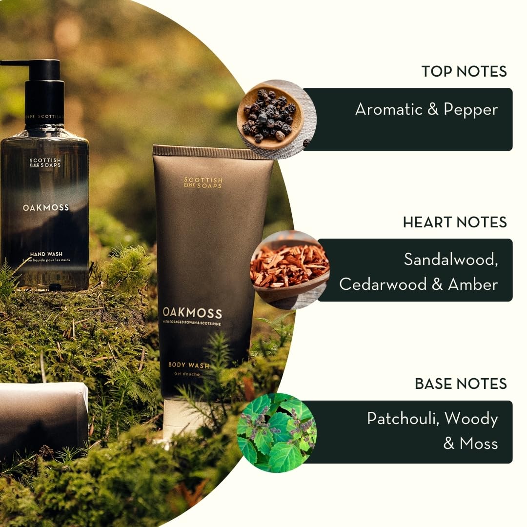 Scottish Fine Soaps Oakmoss Hand & Body Lotion - Nourishing Moisturizer | 300ml Size