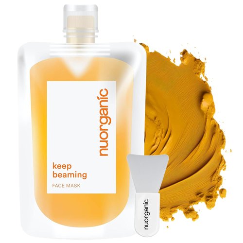 Nuorganic Turmeric Face Mask - Soothing & Exfoliating Acne Treatment - Airtight Tube for Freshness