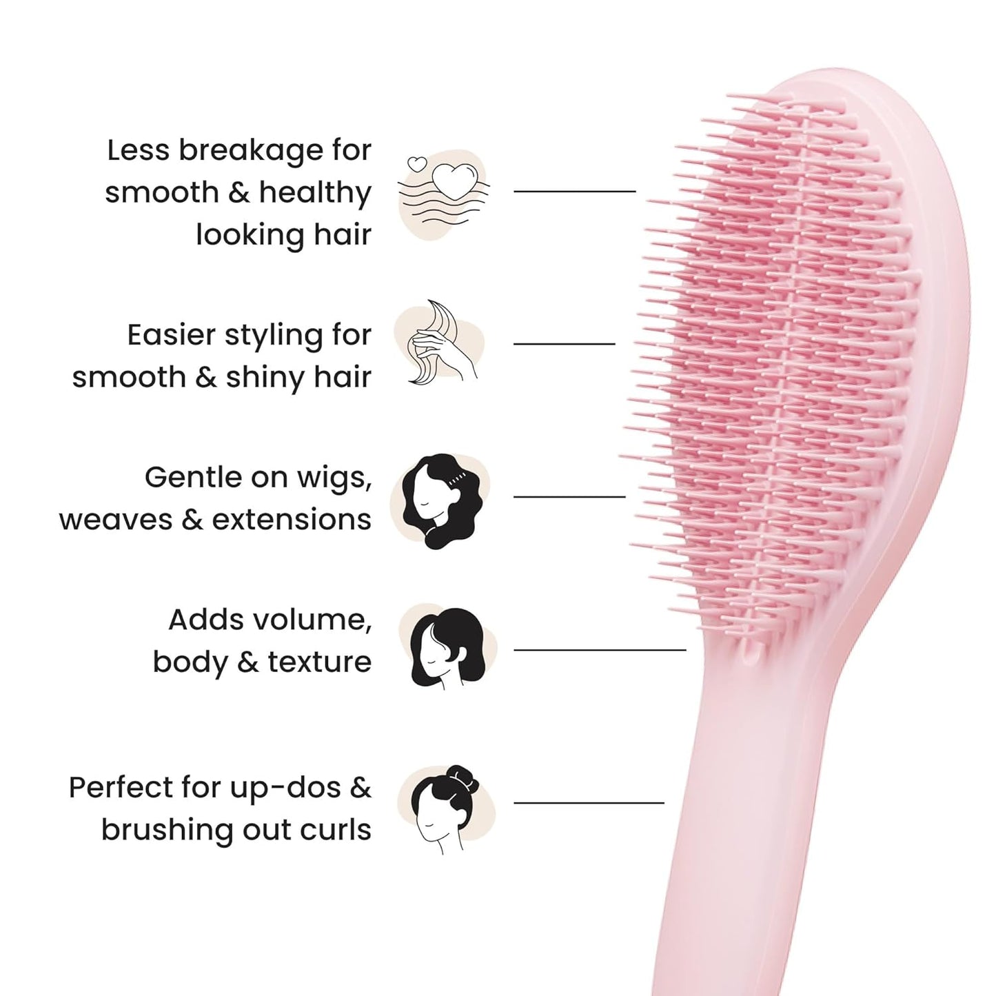 Tangle Teezer The Ultimate Styler Hair Brush - Adds Volume, Texture & Shine | Millennial Pink