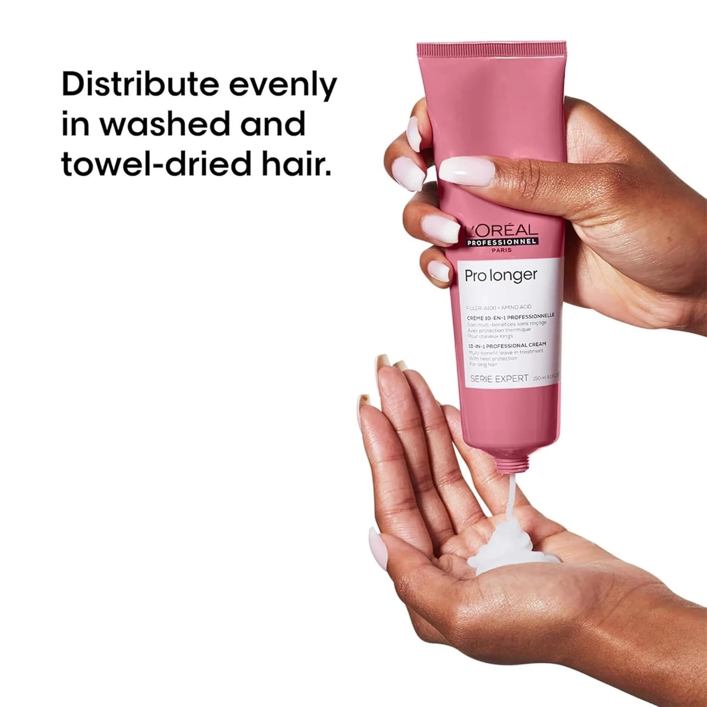 L'Oréal Professionnel Paris Pro Longer Heat Protectant Cream - Fills Split Ends, Adds Shine & Thickness