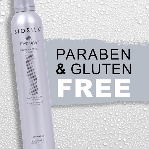 BioSilk Silk Therapy Finishing Spray - Firm Hold Hairspray for Long-Lasting Styles, 10 Oz