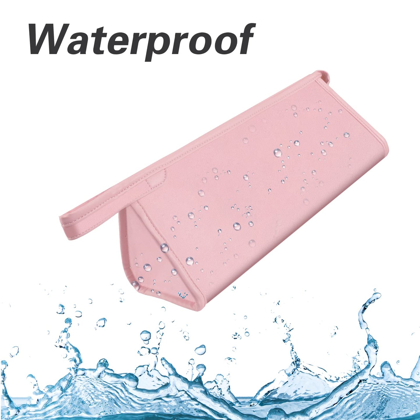 Travel Case for Dyson Airwrap Styler/Shark Flexstyle, Portable Carrying Case for Dyson Supersonic Hair Dryer, Waterproof Anti-scratch Dustproof Shockproof Protection Organizer Travel Storage Bag(Pink)