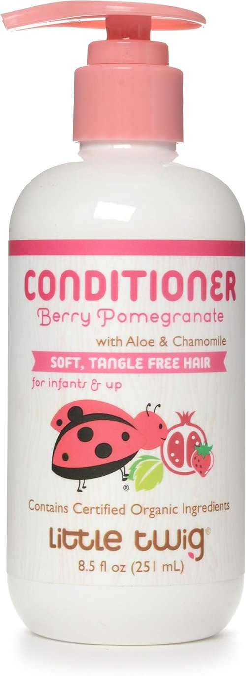 Little Twig Detangling Conditioner - Natural Plant-Derived Formula with Essential Oils | Berry Pomegranate, 8.5 fl oz