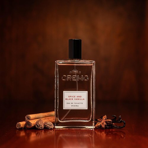 Cremo Cologne For Men - Spice & Black Vanilla Fragrance Spray | Bold Spices & Rich Woods, 3.4 Fl Oz