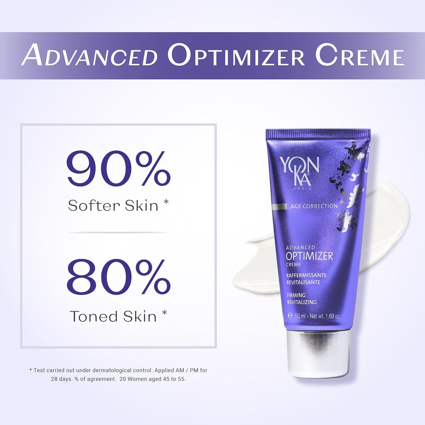 Yonka Advanced Optimizer Creme - Anti-Aging Face Cream for Firm, Tight Skin | Hyaluronic Acid Moisturizer | 1.69 oz