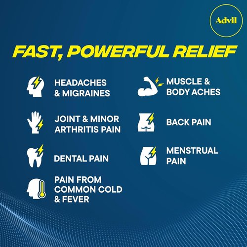 Advil Liqui-Gels Minis Pain Reliever | Fast-Acting Ibuprofen 200mg | 200 Liquid Capsules