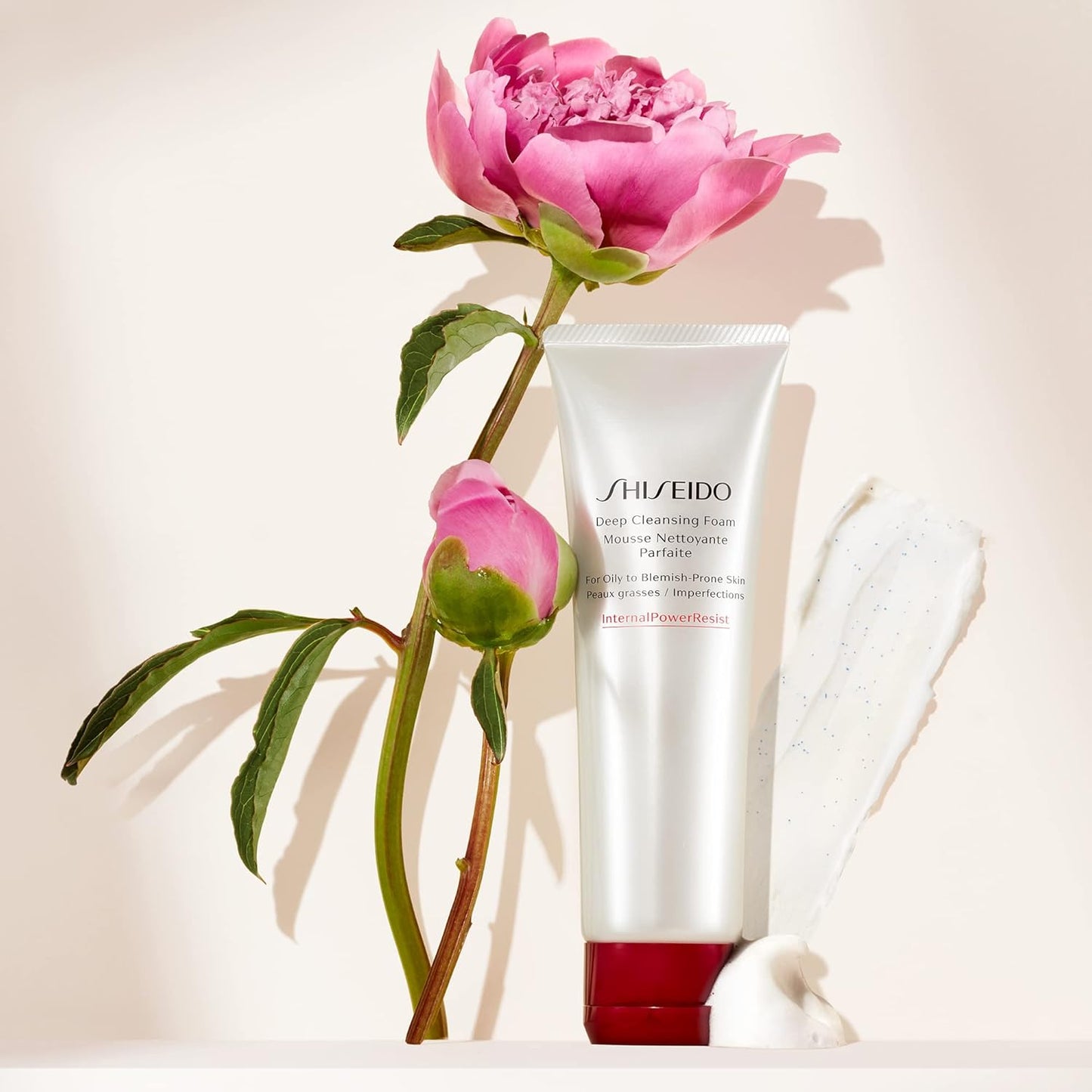 Shiseido Deep Cleansing Foam - 125 mL - Removes Impurities for Fresh, Smooth Skin - Ideal for Oily, Blemish-Prone Skin