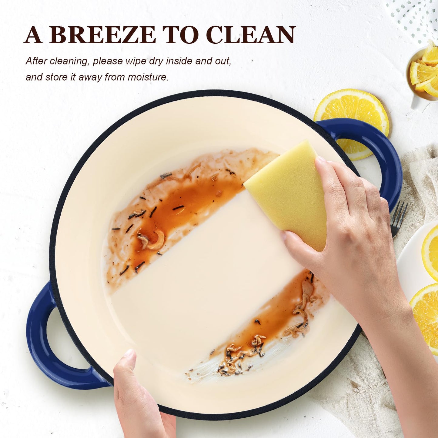 Overmont Enameled Cast Iron Dutch Oven - 4.5QT Pot with Lid Cookbook & Cotton Potholders - Heavy-Duty Cookware for Braising, Stews, Roasting, Bread Baking bottle green