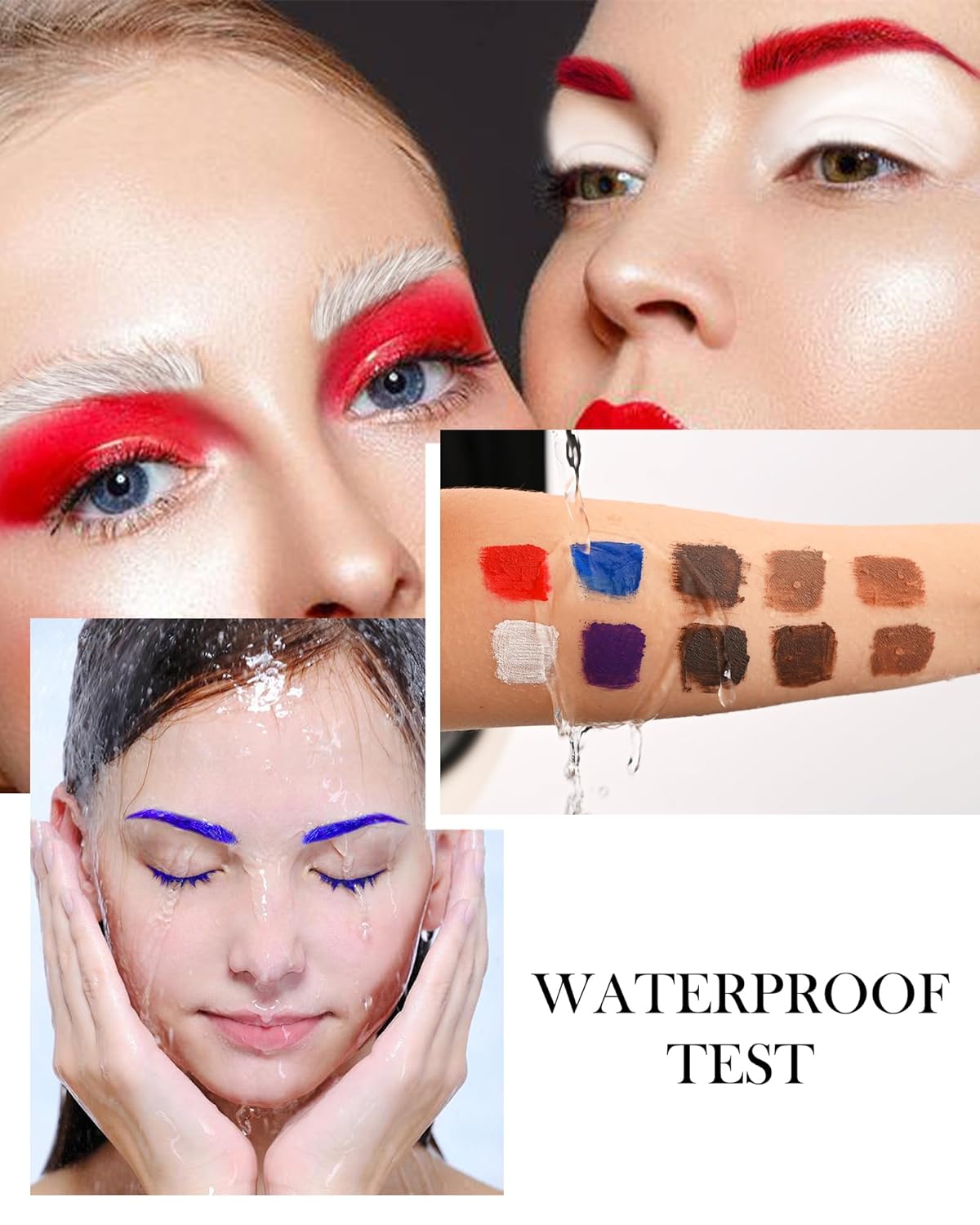 Skiennix Eyebrow Mascara Gel | Long-Lasting Waterproof Tinted Brow Filler - 10ml White Color