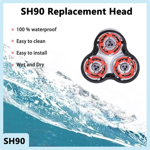 Philips Norelco SH90 Shaver Replacement Heads - Compatible with Series 9000 Models | Precision Cutting