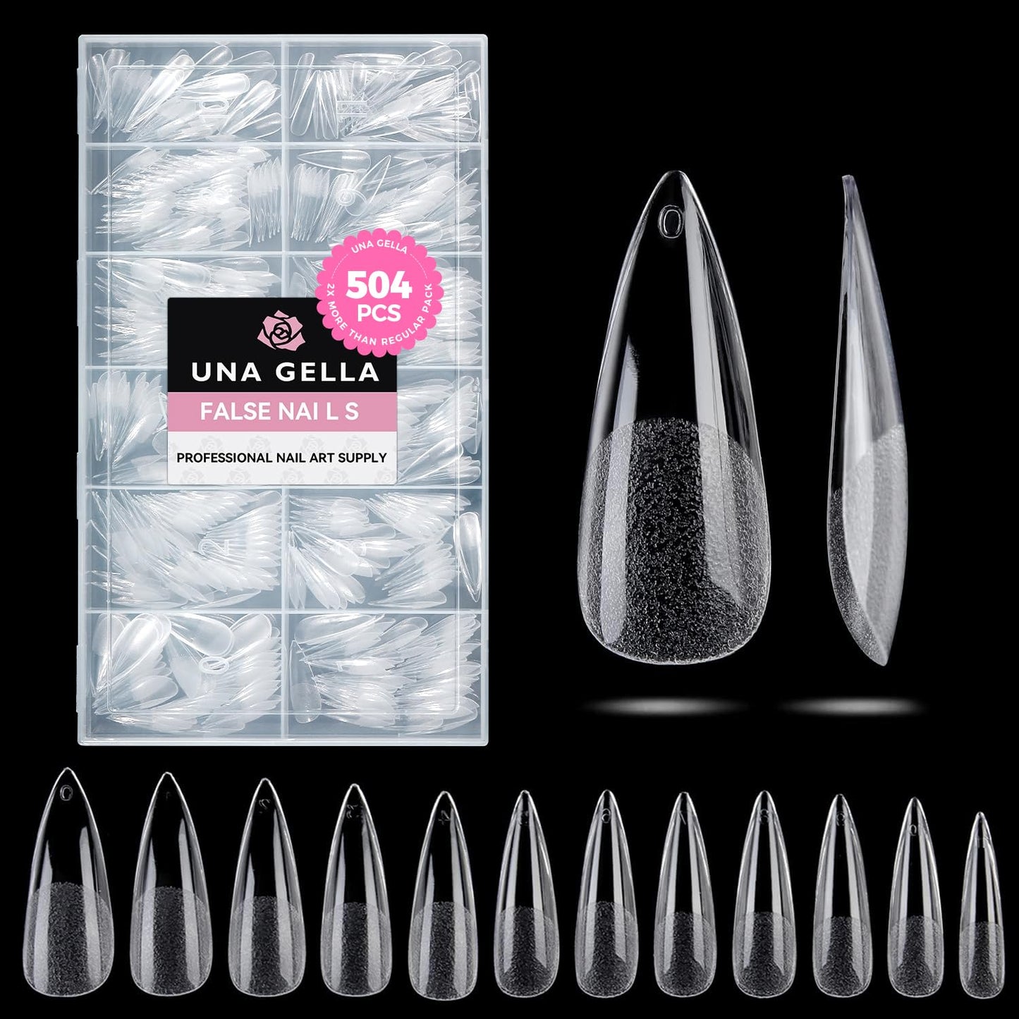 UNA GELLA Gel Nail Glue, Solid Nails Gl ue Gel 40g Lamp Curing Needed Soak Off G LUE Strong Nail G LUE G el for Acrylic Fake Nails Tips Extension Press On Nails for Gelly Tips