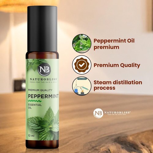 NaturoBliss Peppermint Essential Oil Roll-On - Refreshing Aromatherapy | 10 ml
