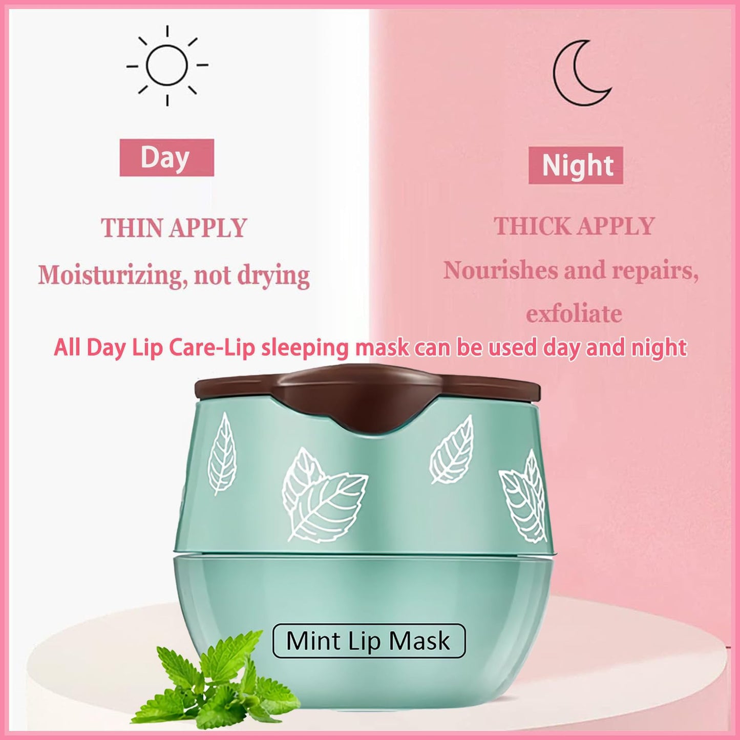 Tnoctuh 4 PCS Bee Lip Balm Lip Mask Honey Pot, Coconut Honey Peach Mint Moisturizing Sleeping Lip Mask Overnight with Sticks, Lip Balm Exfoliating Prevention Dry and Crack Lip Scrubs