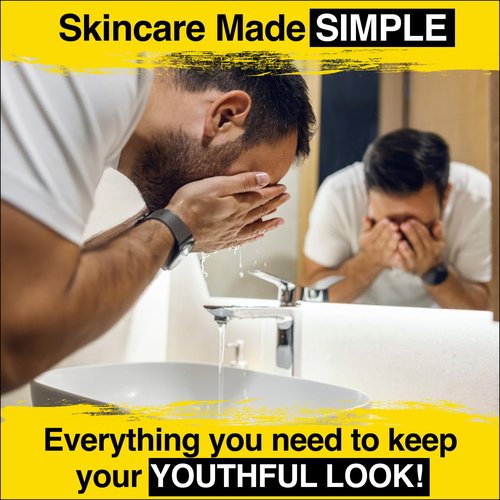 Lumin Dynamic Duo Skincare Set for Men – Charcoal Wash & Daily Moisturizer Kit, Face Cleanser & Hydrating Cream