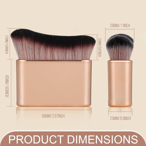 KINGMAS Self Tanner Brush - Soft Vegan Kabuki Makeup Brush for Flawless Tanning & Blending