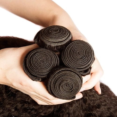 24 24 24 inch Color 4 Bundles Human Hair Brown Yaki Bundles Chocolate Brown Human Hair Bundles Grade 8A Remy Dark Brown Kinky Straight Human Hair Bundles