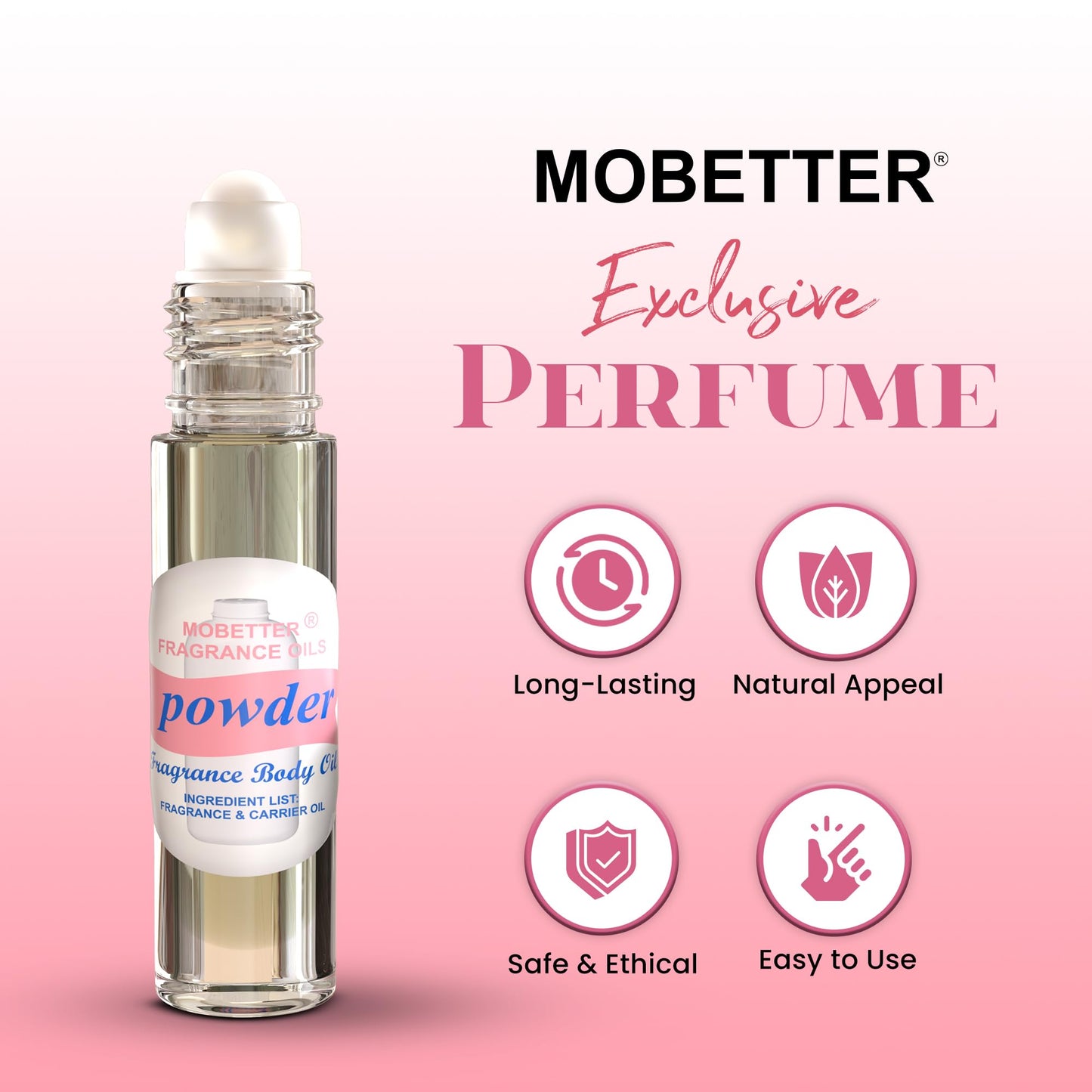 MOBETTER FRAGRANCE OILS Powder Fresh Scent Perfume Fragrance Body Oil Unisex