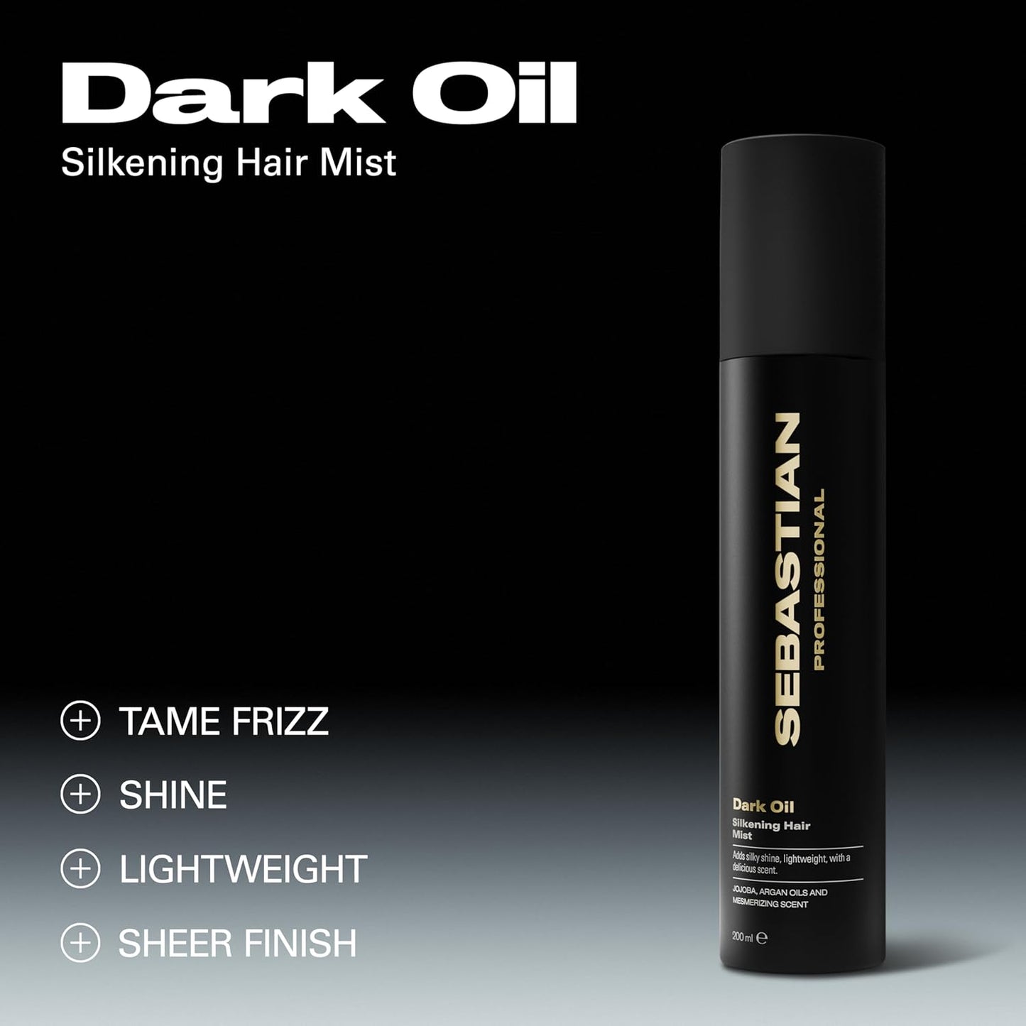 Sebastian Professional Dark Oil Silkening Fragrant Mist - Dry Conditioner with Jojoba & Argan Oil | 4.5 fl oz