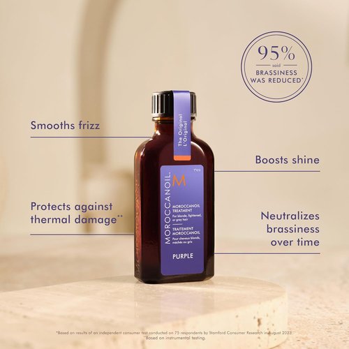 Moroccanoil Treatment | Purple Hair Oil for Blonde Hair - Nourishing & Color-Enhancing 3.4 oz