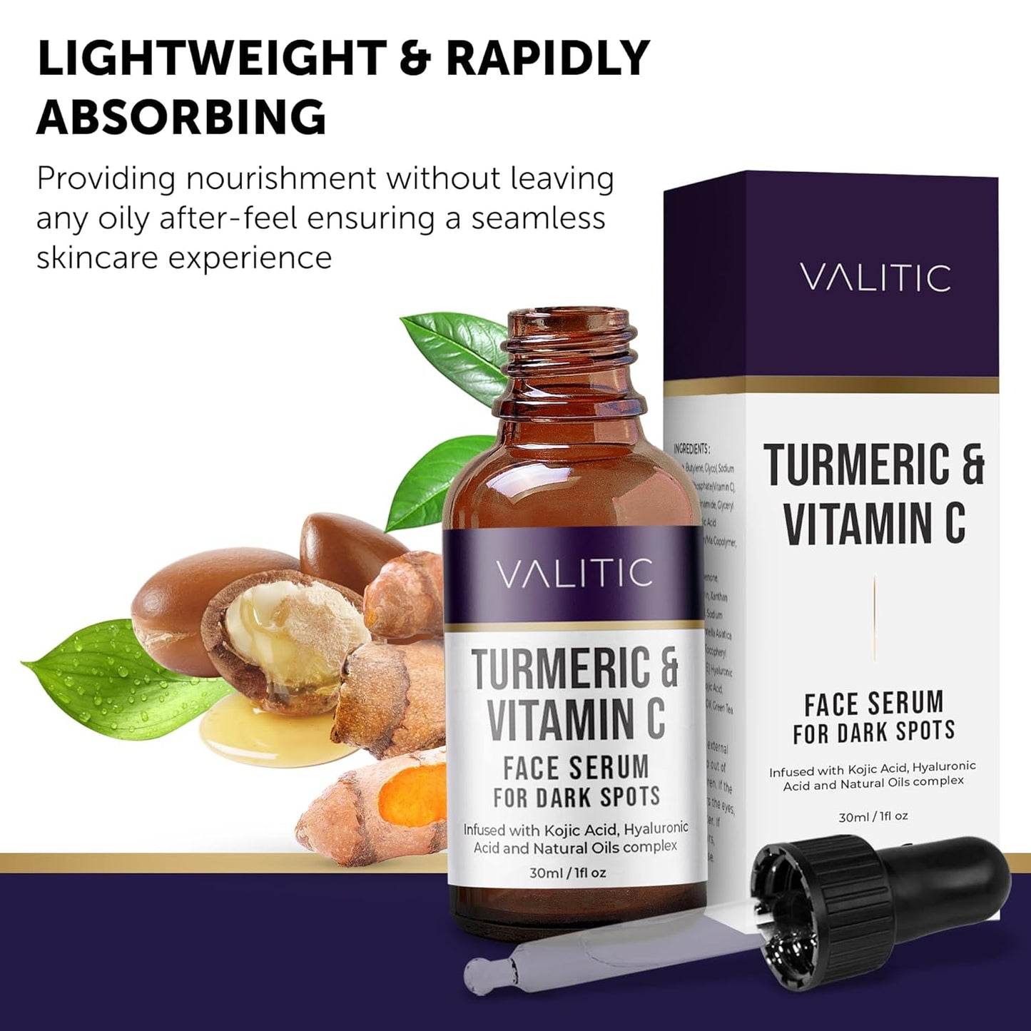 VALITIC Vitamin C Serum - Anti-Aging & Dark Spot Remover with Niacinamide & Hyaluronic Acid | 1 fl oz