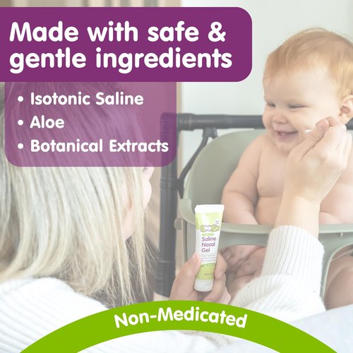 Boogie Saline Nasal Gel, Made with Aloe and Isotonic Saline, Soothes and Hydrates Dry or Irritated Noses