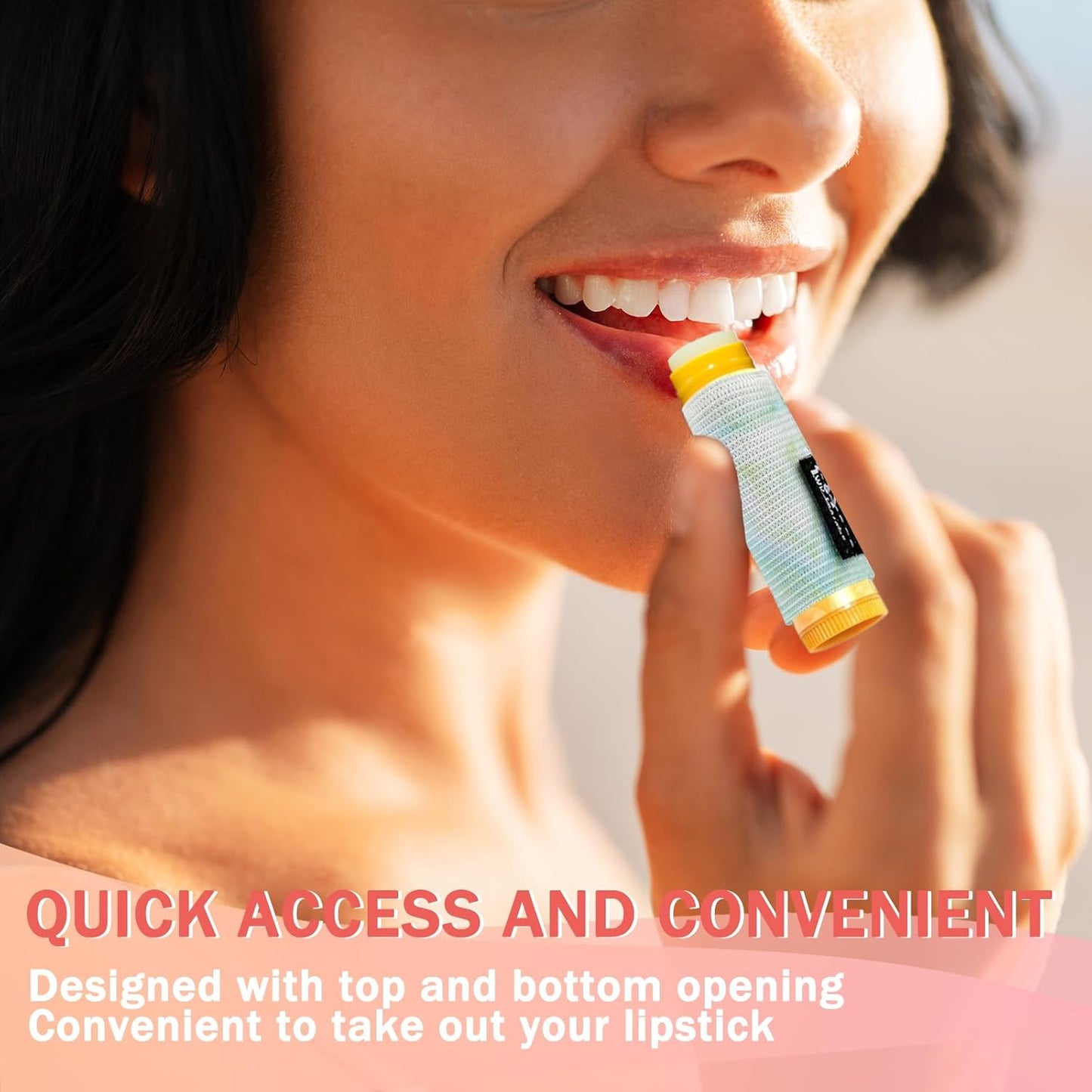 WK IEASON Lip Balm Holder Keychain - 3PCS Clip-On Lip Gloss Holders for Chapstick & Burt's Bees