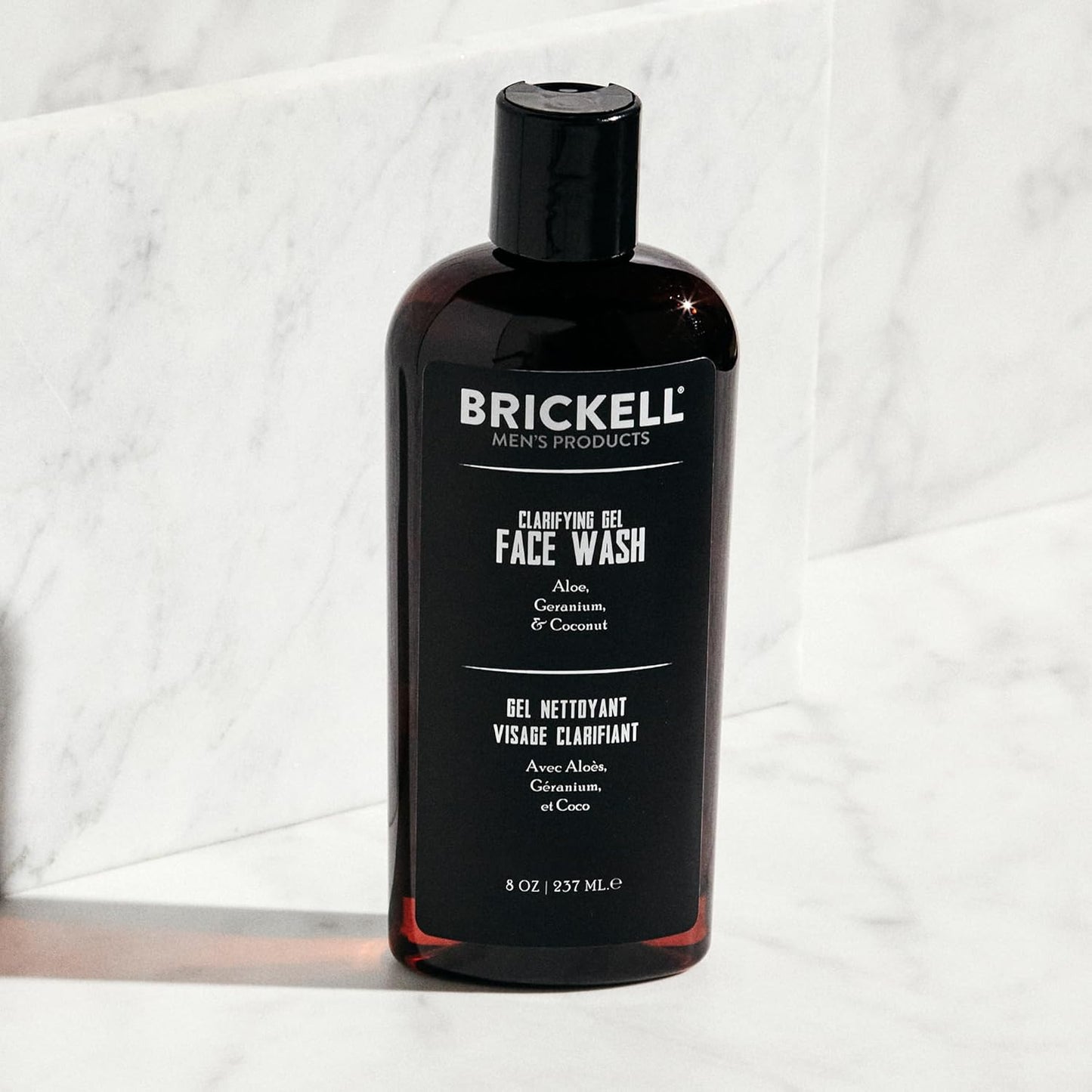 Brickell Men's Products Daily Advanced Face Care Routine - Gel Cleanser, Scrub & Moisturizer Set | Natural & Organic