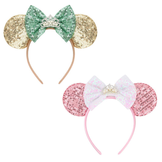 DRESHOW Mouse Ears Bow Headbands Glitter Party Decoration Cosplay Costume for Girls & Women