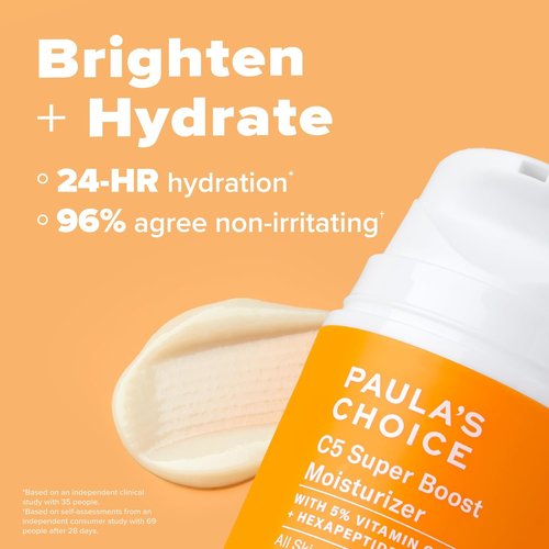 Paula's Choice BOOST C15 Super Booster - 15% Vitamin C Serum for Radiant Skin | C5 Moisturizer with 5% Vitamin C & Squalane