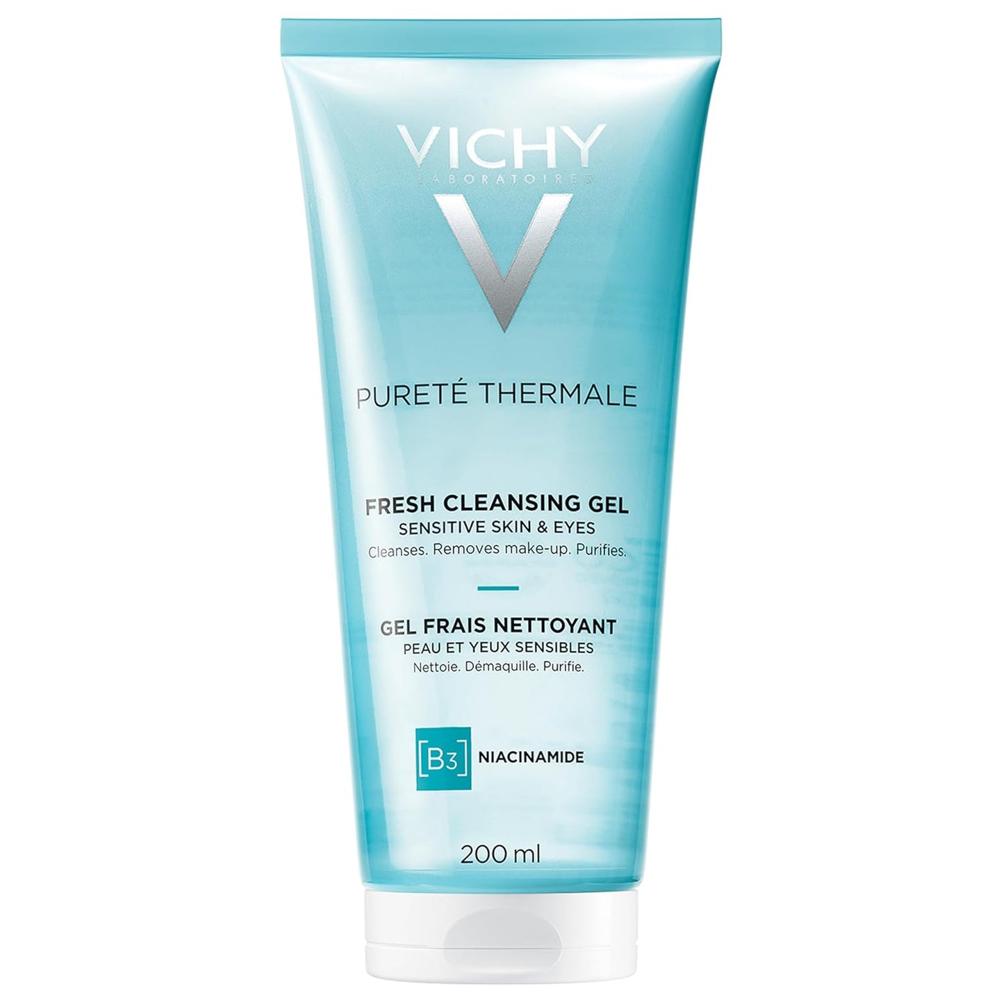 VICHY Pureté Thermale Cleansing Gel - Gentle Makeup Remover With Glycerin & Niacinamide, 6.7 Fl Oz