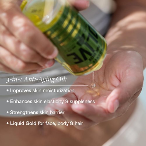 KORRES Extra Virgin Olive Oil - Hydrating Moisturizer for Face, Hair & Body | 3.38 Fl Oz