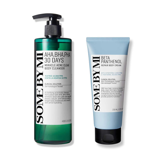 Some By Mi AHA BHA PHA 30 Days Miracle Acne Clear Body Cleanser | Beta-Panthenol Repair Cream