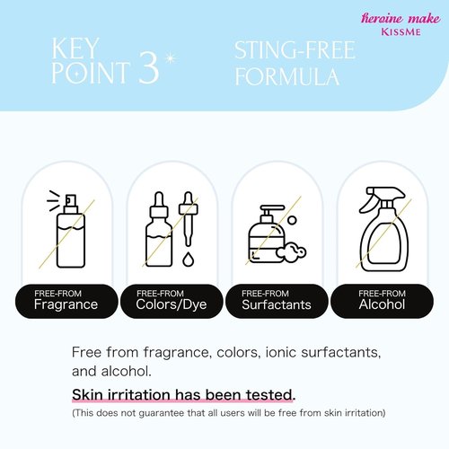 Heroine Make by KissMe Waterproof Mascara Remover - Gentle Formula for Sensitive Eyes | Travel Size | Made in Japan