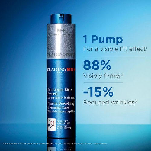CLARINS Men Anti-Aging Face Moisturizer - Wrinkle Smoothing & Firming Formula | 1.7 Ounces | All Skin Types
