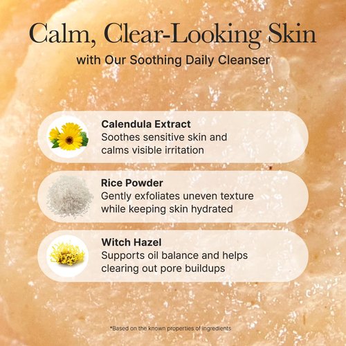 ARENCIA Calendula Rice Mochi Cleanser - Moisturizing & Deep-Cleansing Formula (1.76oz)