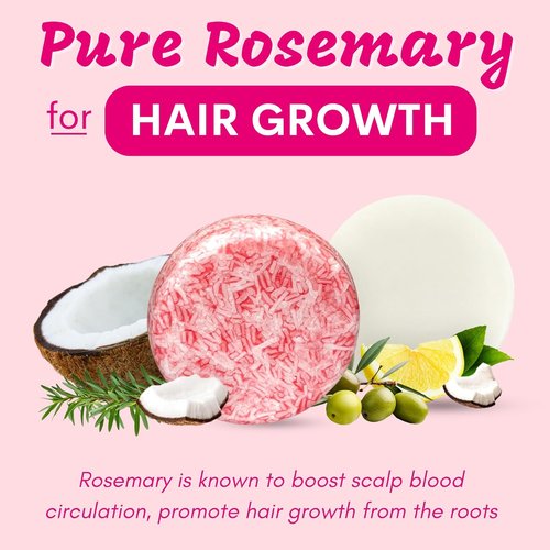 Muun Rosemary Shampoo & Conditioner Bar Set - Natural Hair Growth Soap for All Hair Types | pH Balanced, Sulfate & Silicone Free