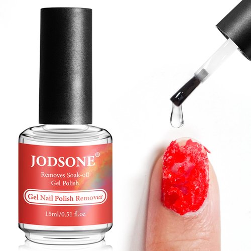 JODSONE 15ML Gel Nail Polish Remover, Soak Off Gel Remover No Soaking No Wrapping, Quick Easy Nail Gel Cleaner for Manicure Nail Art