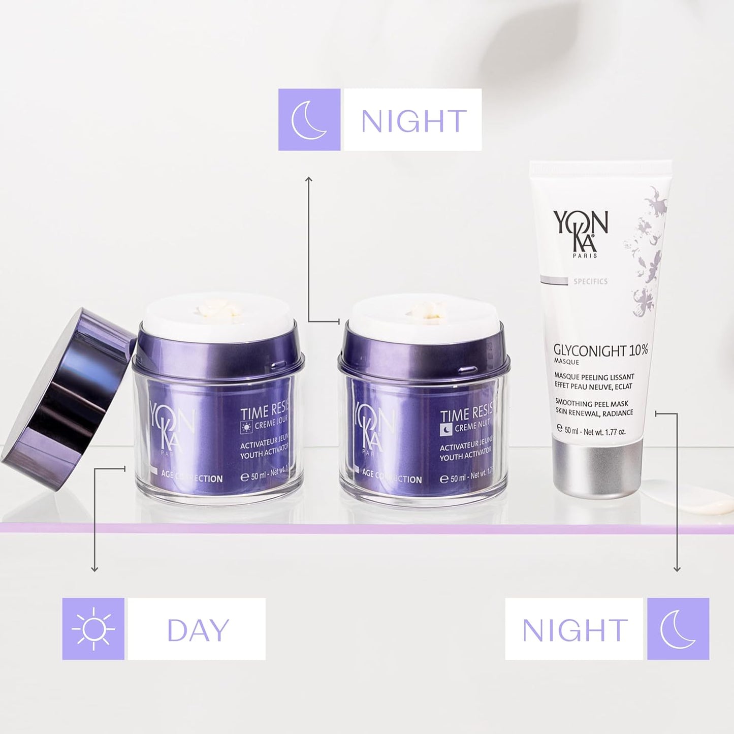 Yon-Ka Glyconight 10% Peel Masque - Anti-Aging Face Mask for Skin Renewal & Pore Reduction
